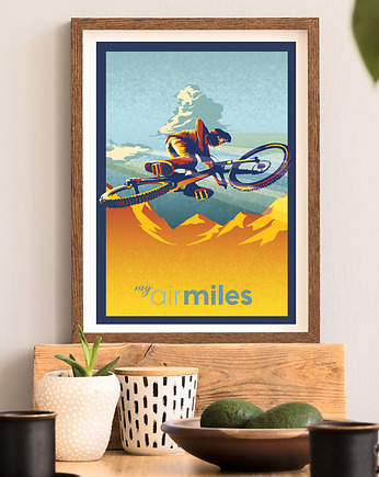 My Air Miles - plakat rowerowy A3, minimalmill