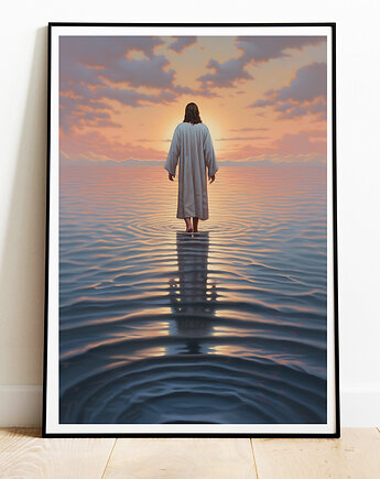 Plakat Jezus Idący Przez Morze, Plakat Na Ścianę MS-PLAK-0040, Magnetyczne Studio