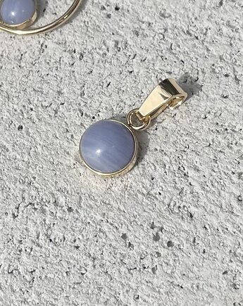Zawieszka agat blue lace, Fiorette stone&silver