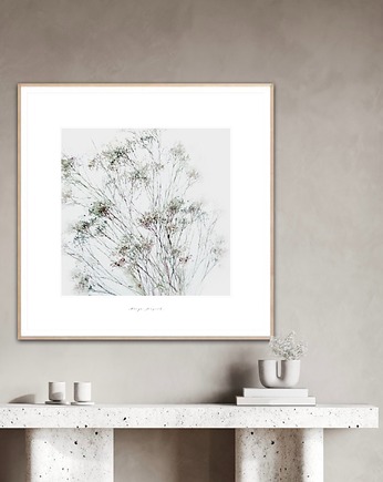 Gipsówka  kwiaty obraz do domu / Fine Art Pint, Margo Hupert