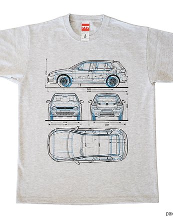 koszulka VOLKSWAGEN GOLF 7 - 1 GRAY tshirt, 777 Tshirts