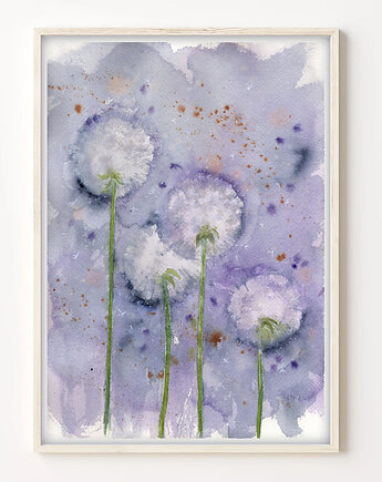 Oryginalna akwarela. Dmuchawce A4, Malgorzata Domanska