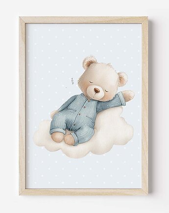 Plakat Na Ścianę Dla chłopca Niebieskie misie nr. 13, Dekoracjan