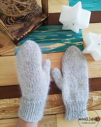 Rękawiczki MOHERKI (jasny szary), WOO(L)OVE