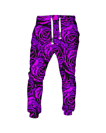 DR.CROW Męskie Spodnie Fullprint Purple Roses, DrCrow