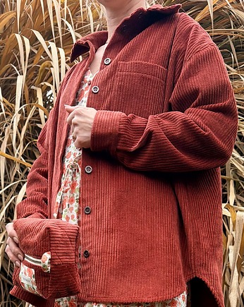 Bawełniana sztruksowa koszula, MAUVE AMELIA, Yanowska