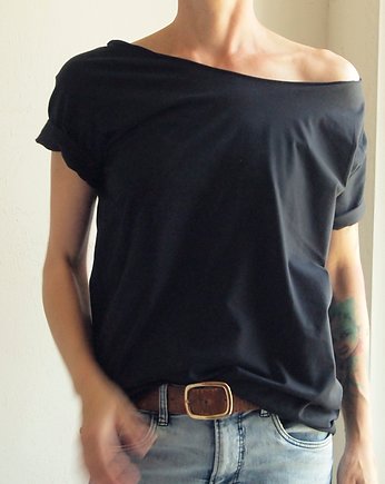 Czarny oversize bez nadruku, ONE MUG A DAY