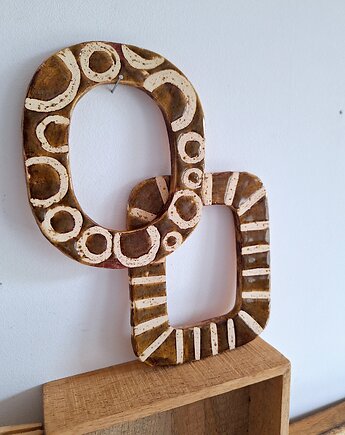Ramki ceramiczne dekoracje ścienna, Wooden Love