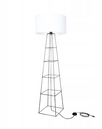 DRUCIANA DUŻA LAMPA STOJĄCA Z ABAŻUREM LOFT DO SALONU E27 LED, Fabryka Lamp