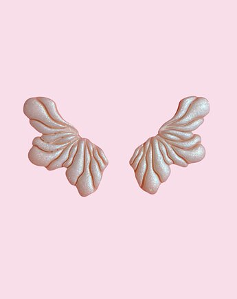 Kolczyki płatki kwiatów - perłowe, Cuksy Jewellery