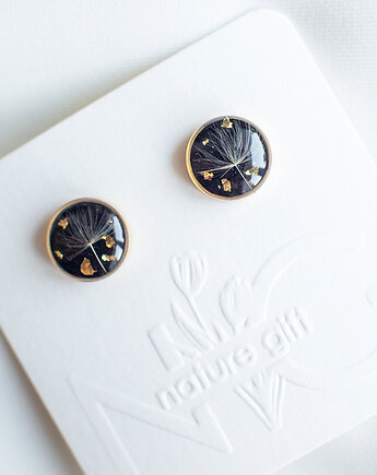 Kolczyki sztyfty z rzęsek dmuchawca, nature gift