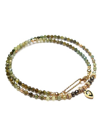 Turmaliny zielone /choker/ vol. 46 /21.11.25/ - Szlachetna kolekcja, KiKa pracownia