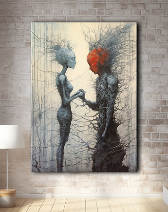 Melancholia - Obraz na płótnie - Druk, Blejtrama - Impresjonizm, Loft #4, Black Sapphire Art