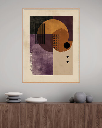Geometria natury - Plakat, druk - Minimalizm, Boho, Loft #47, Black Sapphire Art
