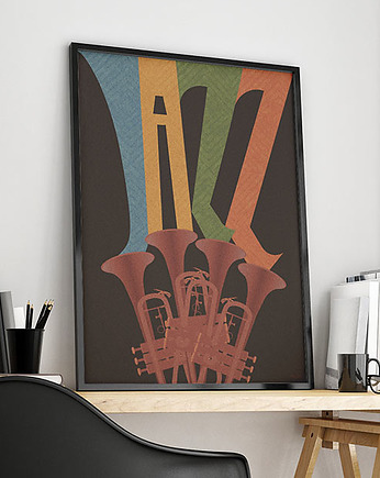 Jazz  - plakat 50x70 cm, minimalmill