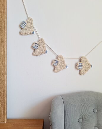 Girlanda z ptaszkami- dekoracja do pokoju dziecka w stylu skandynawskim, Nataly Atelier