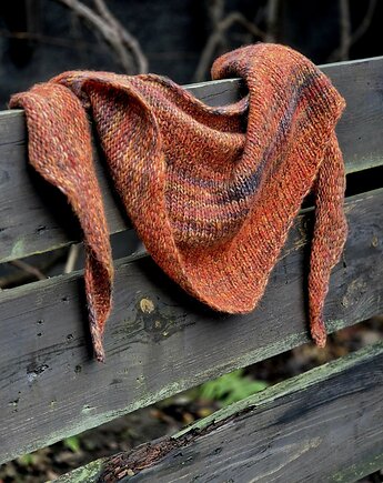 Puchacz z pomarańczą / chustka, agat handmade