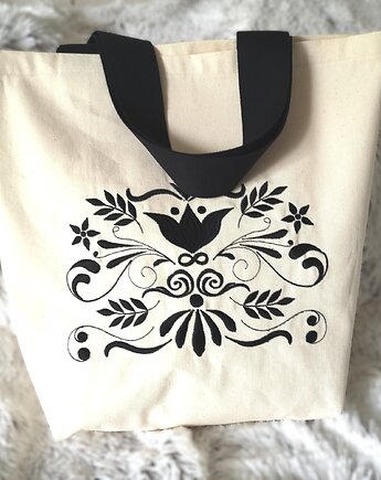 Torba na zakupy z haftem, Isaz Atelier