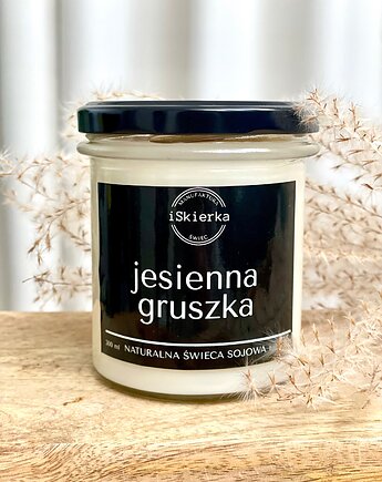 JESIENNA GRUSZKA świeca sojowa 300 ml, iSkierka Manufaktura Świec
