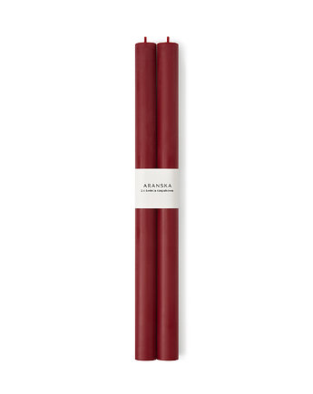 Świece wolnostojące gładkie - DARK RED (2 szt.), ARANSKA