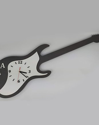 Wielki zegar ścienny czarny ( antracyt ) Gitara, Wajdrew