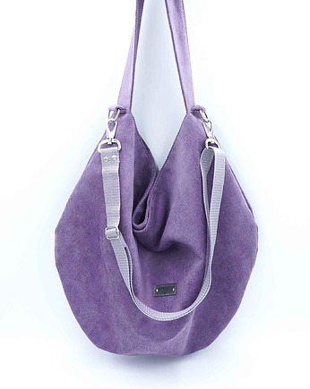 Worek Hobo - damska torebka - śliwkowa, simply bag