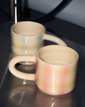 Kubek w kolorową kratkę VICHY, Lvvia ceramics