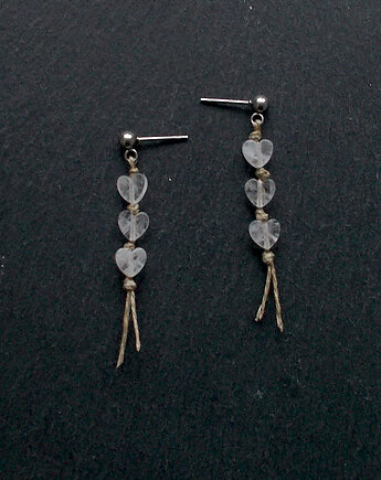 Kolczyki serduszka Kryształ górski, galeria nuit