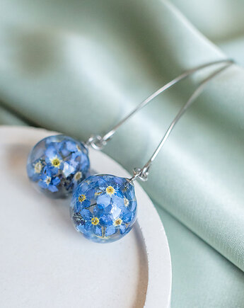 Kolczyki z niezapominajkami, nature gift