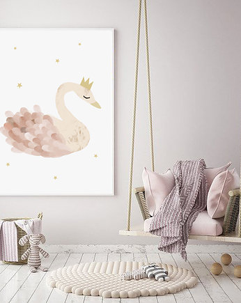 Łabędź ilustracja dla dzieci 50x70 cm, Milo Mi