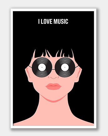 Plakat I Love Music, Pracownia Och Art