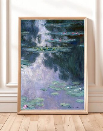 PLAKAT Monet, lilie wodne obraz, nenufary  sztuka ścienna, black dot studio