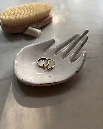 Ceramiczna Łapka Handmade Talerzyk na Biżuterię Złote Ciapki, Maison Fragile