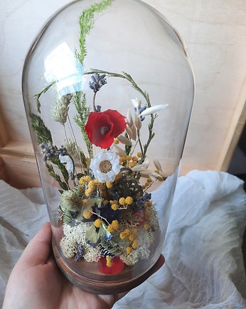 Suszony kwiaty pod szklanym kloszem, Mudryk Viktoria Dried Flowers