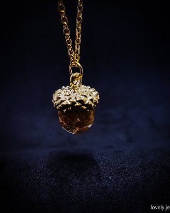 Złoty naszyjnik żołądź, Lovely Jewellery