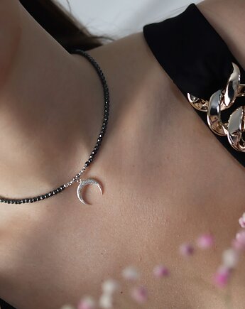 Naszyjnik z Hematytu, Hematyt Biżuteria, Naszyjnik z Hematytem, Księżycowa bijoux