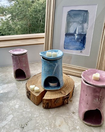 Kominek ceramiczny - kolor Błękitny, LEPIEJ CERAMIKA