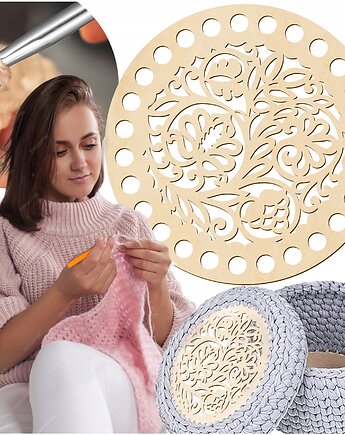 Baza do szydełkowania ze sklejki OKRĄG 15 cm Dno do torebki Spód Podstawa, smxdsgn