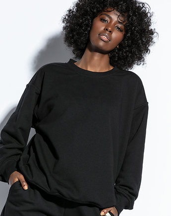 Bluza damska crewneck F1809 black, FOBYA