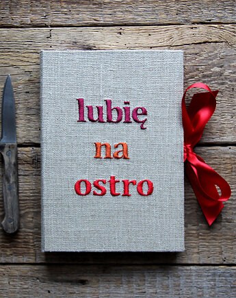 Twój haftowany notes lniany przepiśnik, papirell