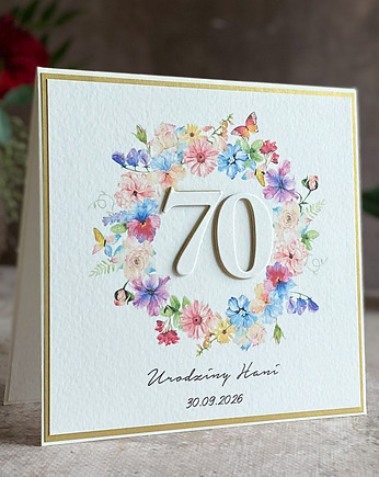 Elegancka kartka urodzinowa z kopertą na prezent, BH 35, Anna Art and Crafts