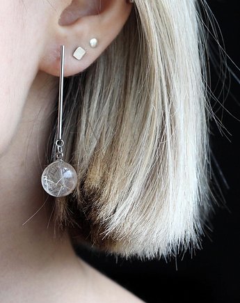 Wiszące kolczyki z dmuchawcem, Bioevgenika Jewelry