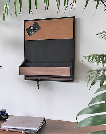 Drewniany organizer, na ścianę, na ulotki, Silva Drewniane Dekoracje