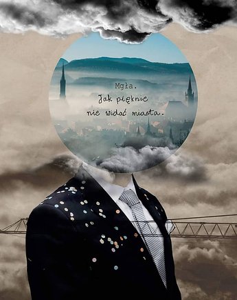 Plakat Kolaż poetycki "Mgła", krotkoinienatemat