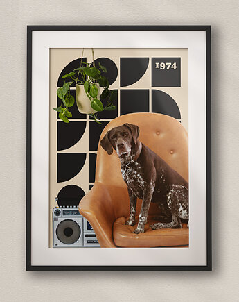 Plakat Bauhaus ( Pies ) - Kolaż Fine Art - Dekoracja Ścienna Do Salonu, DAPIDOKA