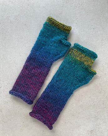 Mitenki z wełną koliber, Made by Jaga