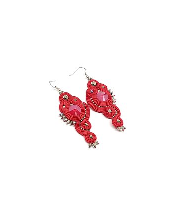 Czerwone kolczyki soutache - kolekcja Lady in Red, Noiree