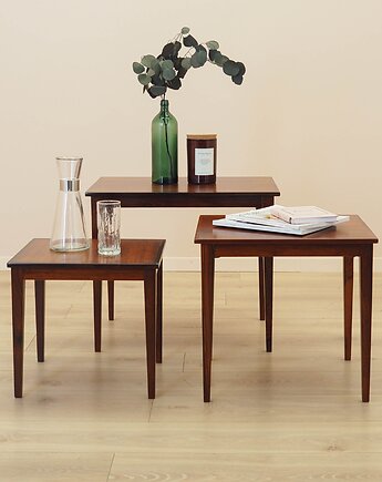Komplet trzech stolików palisandrowych, lata 60, Dania, Przetwory design