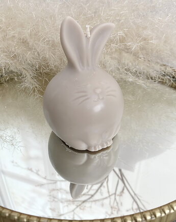 Świeca ekologiczna sojowa dekoracyjna zając/ królik beż, Coccola JEWELLERY