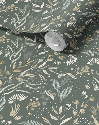 Tapeta do salonu, łazienki,przedpokoju. Flowers. Kwiaty Akwarelowe, Patternosophy